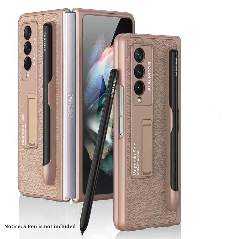 FRATO Fold 4 Collections Samsung Galaxy Z Fold 4 Case with S-Pen Leather Pocket