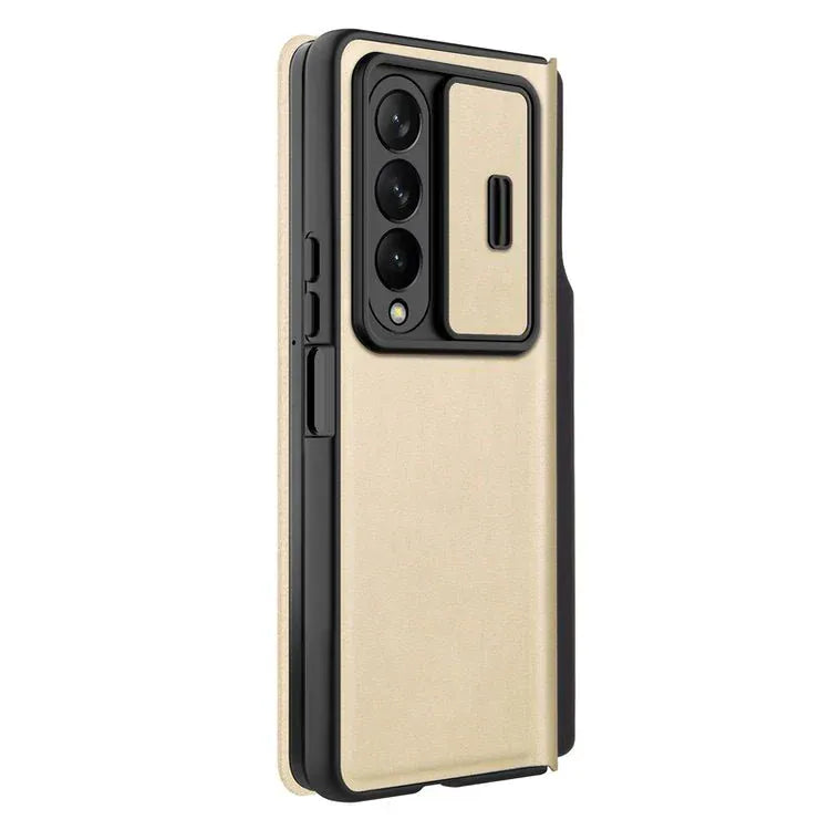 FRATO Fold 4 Collections Samsung Galaxy Z Fold 4 Nillkin QIN Pro Flip Case -Gold