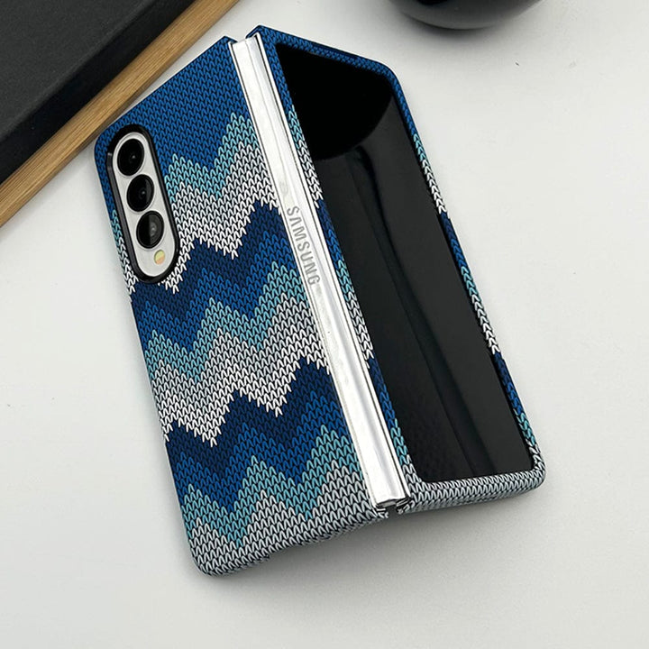 FRATO Fold 4 Collections Samsung Galaxy Z Fold 4 Woolen Texture Pattern Case Cover