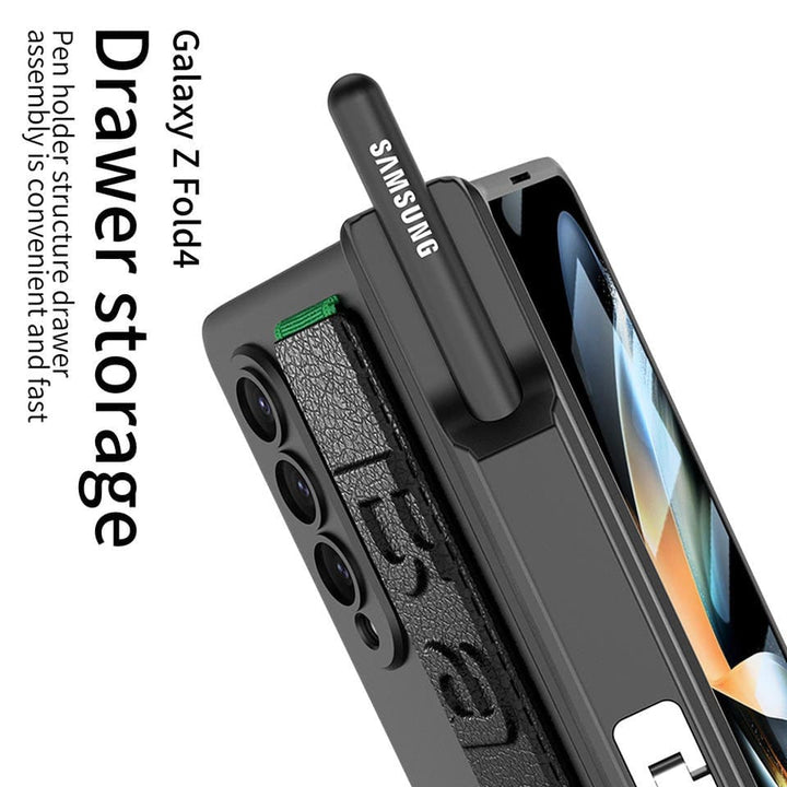FRATO Fold 4 Collections Samsung Z Fold 4 Case With Wrist Strap And Pen Holder