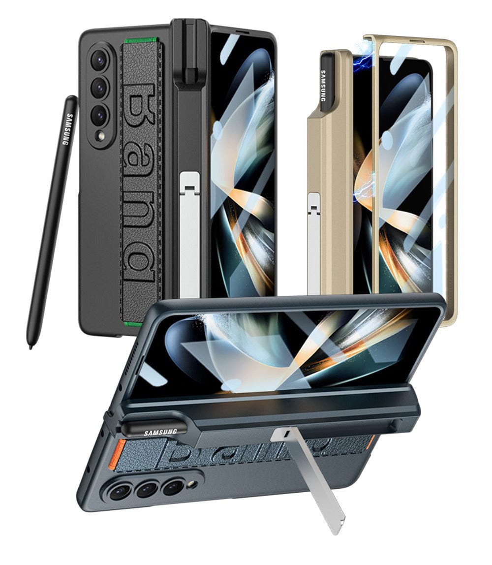FRATO Fold 4 Collections Samsung Z Fold 4 Case With Wrist Strap And Pen Holder