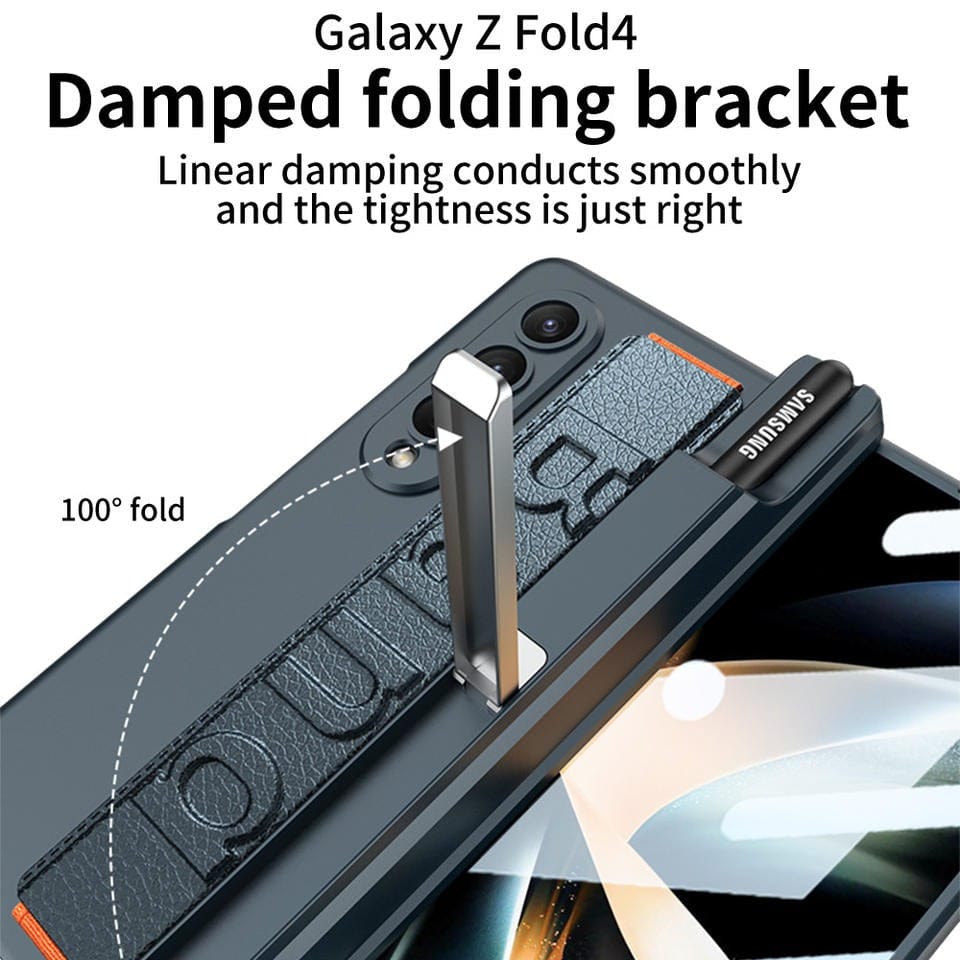 FRATO Fold 4 Collections Samsung Z Fold 4 Case With Wrist Strap And Pen Holder