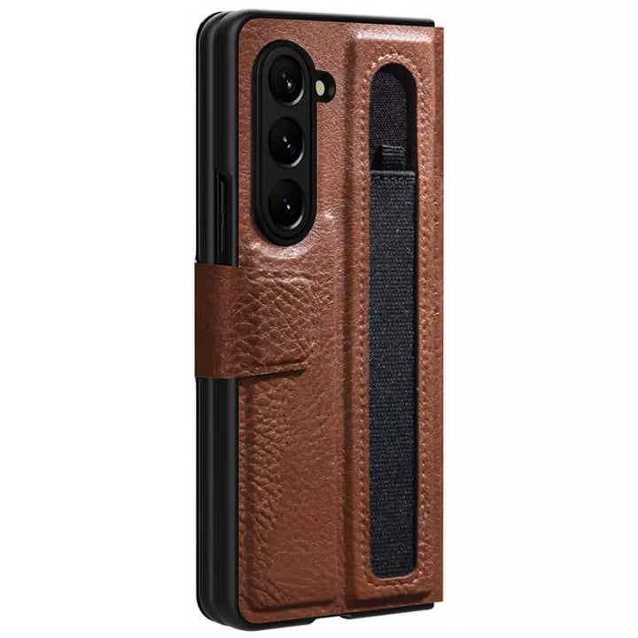 FRATO Fold 5 Collection Brown Samsung Galaxy Z Fold 5 Nillkin Aoge Leather Cover Case Cover