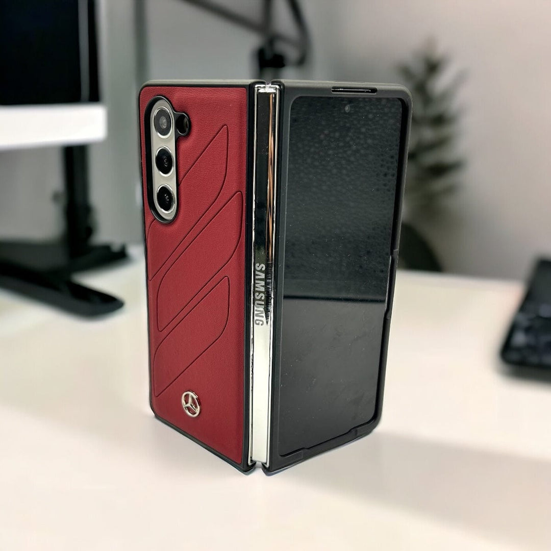 FRATO Fold 5 Collection Marsala Samsung Galaxy Z Fold 5 Merc PU Leather Case Cover