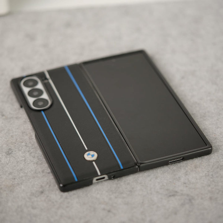 FRATO Fold 5 Collection Samsung Galaxy Z Fold 5 BMW Blue White Line Design Case Cover