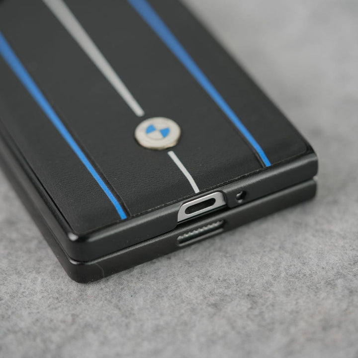 FRATO Fold 5 Collection Samsung Galaxy Z Fold 5 BMW Blue White Line Design Case Cover