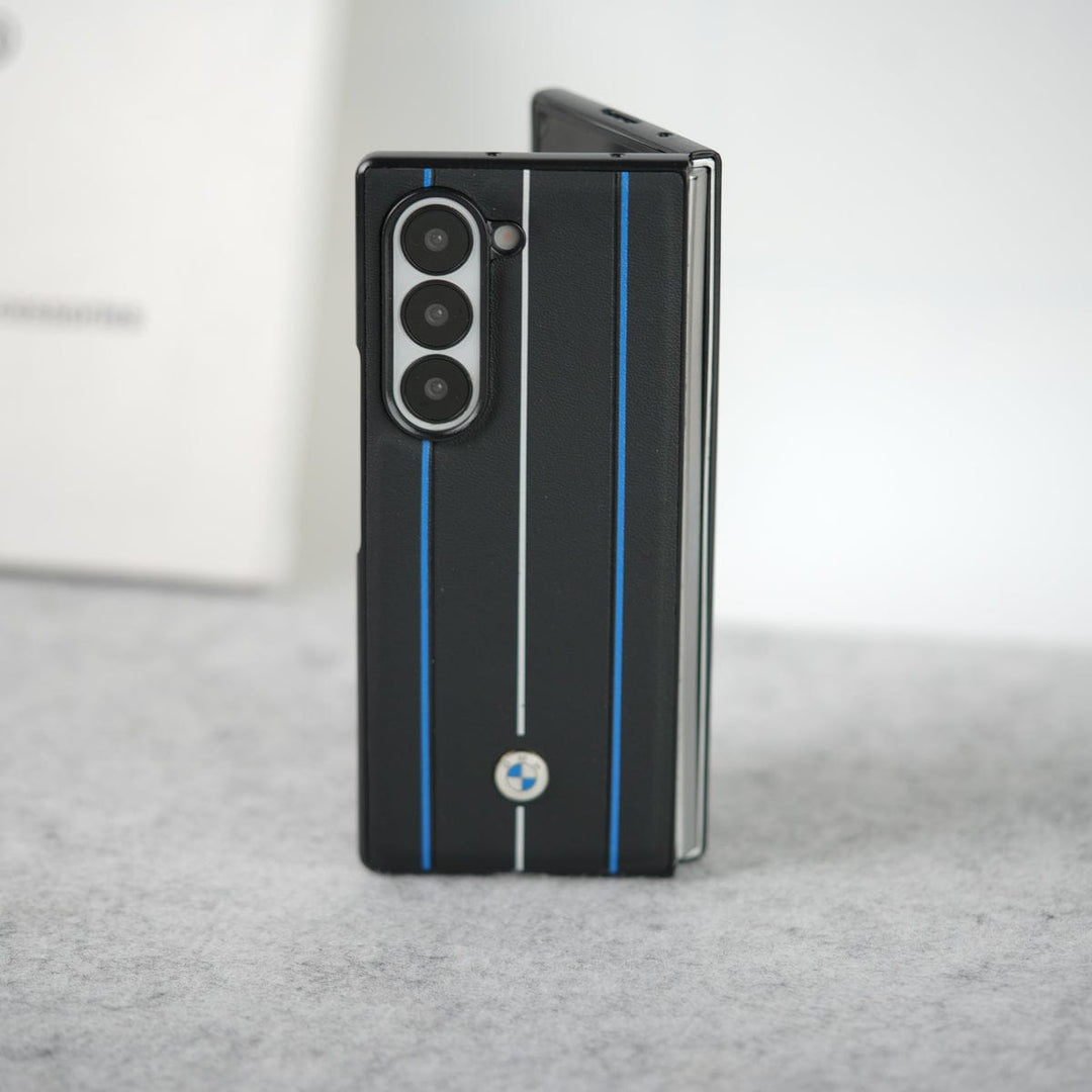 FRATO Fold 5 Collection Samsung Galaxy Z Fold 5 BMW Blue White Line Design Case Cover