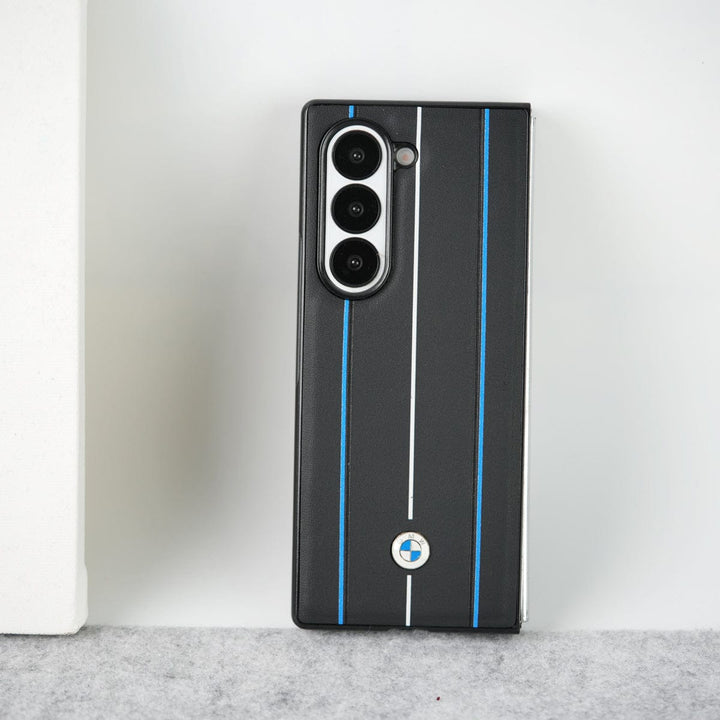 FRATO Fold 5 Collection Samsung Galaxy Z Fold 5 BMW Blue White Line Design Case Cover