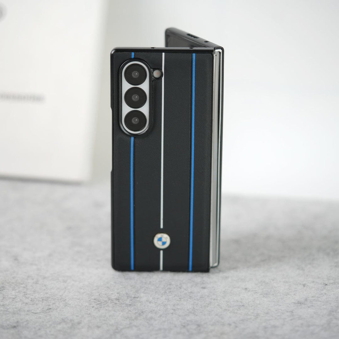 FRATO Fold 5 Collection Samsung Galaxy Z Fold 5 BMW Blue White Line Design Case Cover