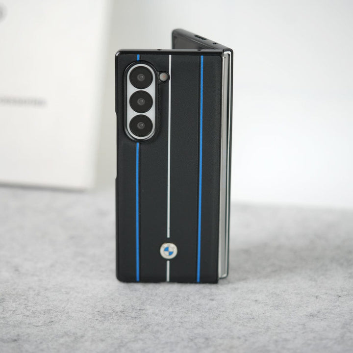 FRATO Fold 5 Collection Samsung Galaxy Z Fold 5 BMW Blue White Line Design Case Cover