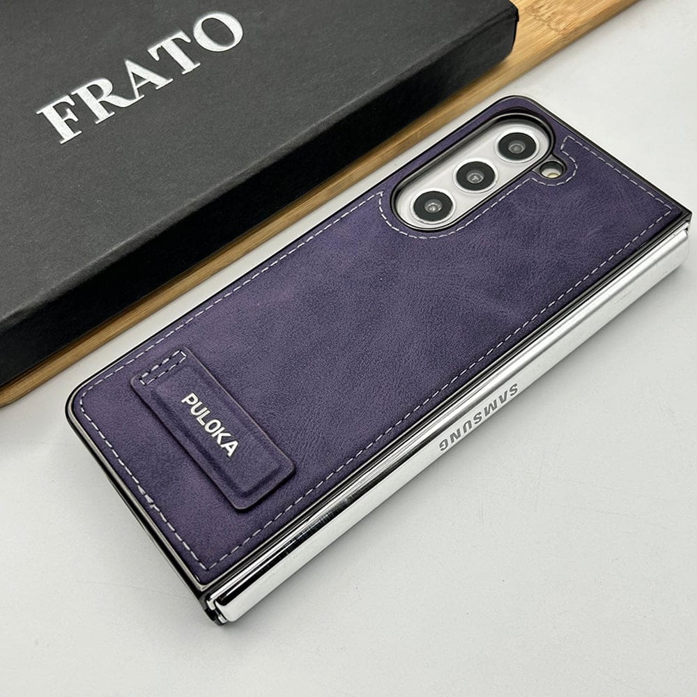 FRATO Fold 5 Collection Samsung Galaxy Z Fold 5 Fall Proof Side Stitch Leather Case Cover