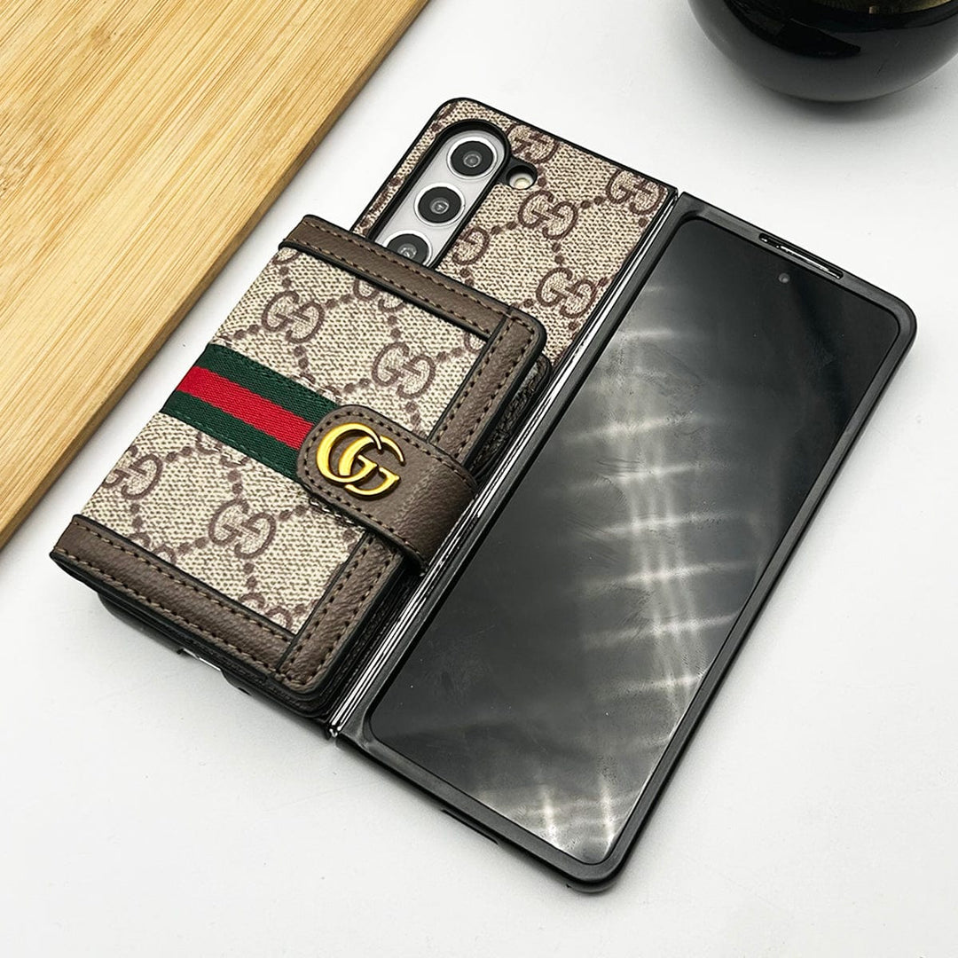 FRATO Fold 5 Collection Samsung Galaxy Z Fold 5 Luxury GG Fashion Leather Brand Case Cover