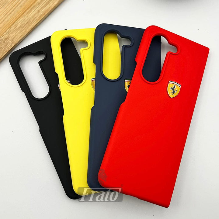 FRATO Fold 5 Collection Samsung Galaxy Z Fold 5 Matte Finish Ferrari Sports Car Logo Design Case Cover