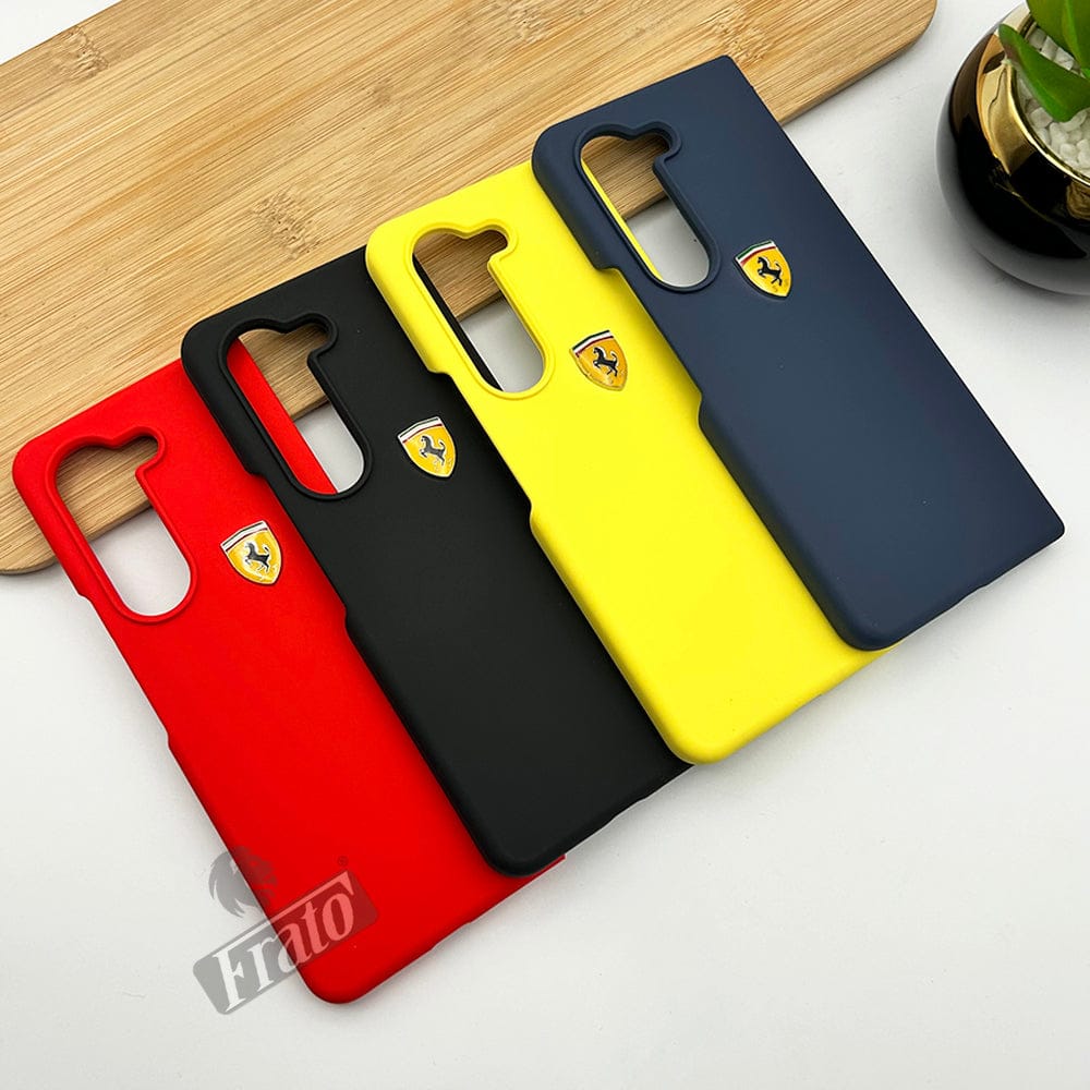 FRATO Fold 5 Collection Samsung Galaxy Z Fold 5 Matte Finish Ferrari Sports Car Logo Design Case Cover