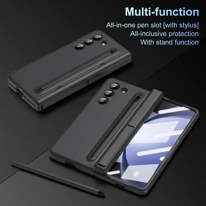 FRATO Fold 5 Collection Samsung Galaxy Z Fold 5 Matte Finish Front Screen Protector With S Pen Kickstand Case Cover