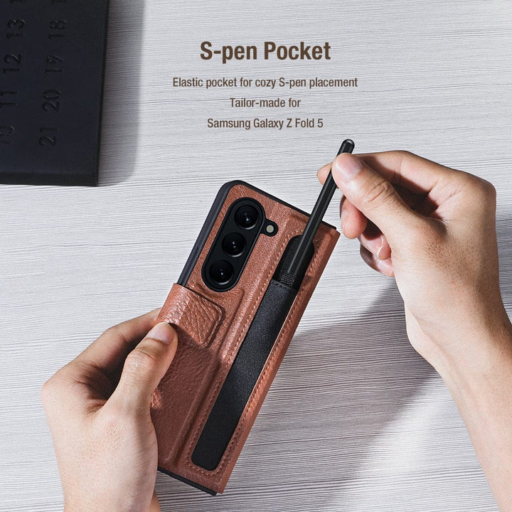 FRATO Fold 5 Collection Samsung Galaxy Z Fold 5 Nillkin Aoge Leather Cover Case Cover