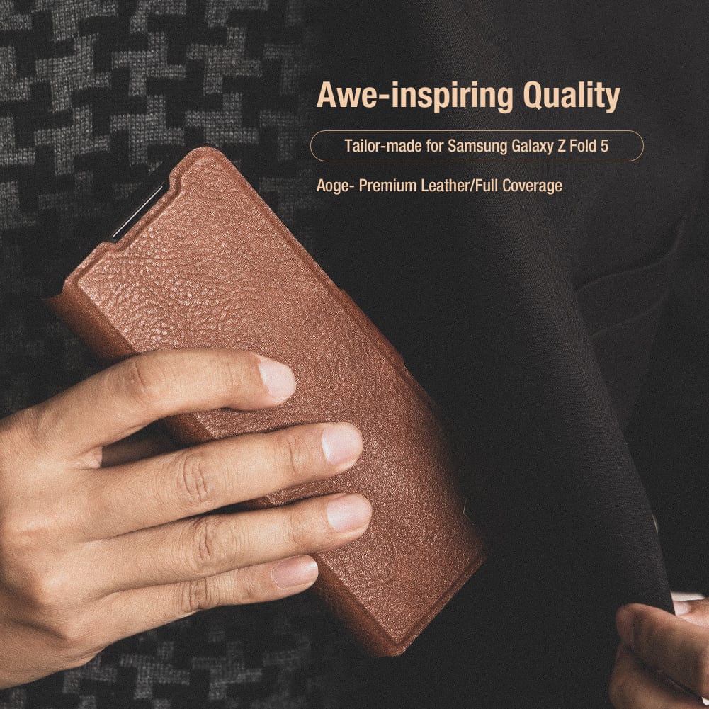 FRATO Fold 5 Collection Samsung Galaxy Z Fold 5 Nillkin Aoge Leather Cover Case Cover
