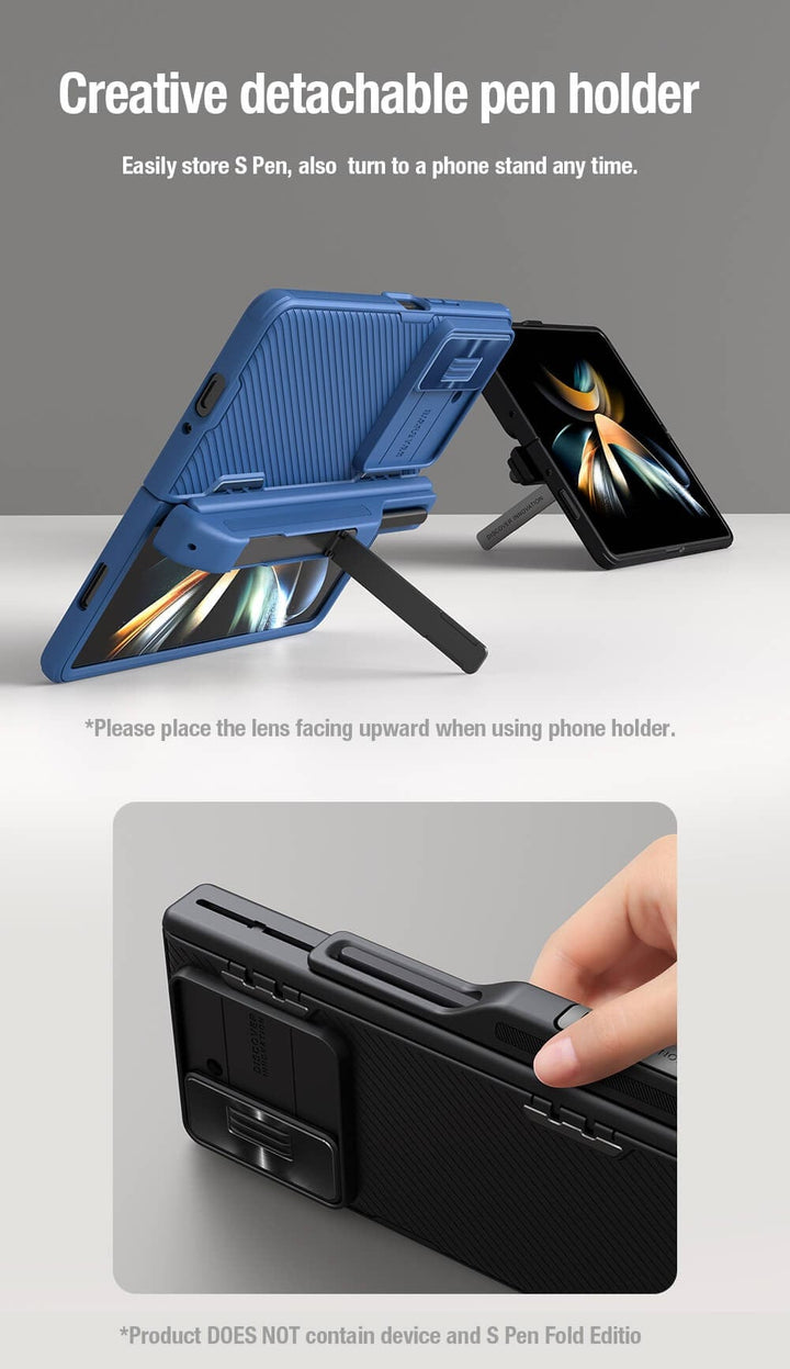 FRATO Fold 5 Collection Samsung Galaxy Z Fold 5 Nillkin Camshield Camera Protective Case With S Pen Holder Green