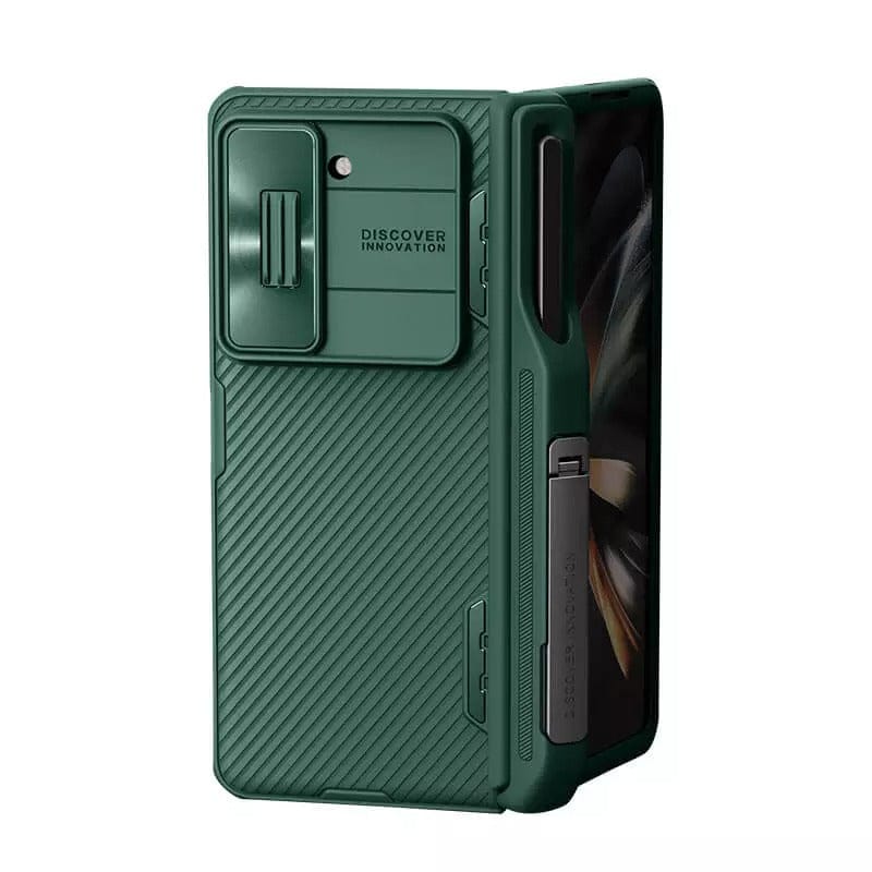 FRATO Fold 5 Collection Samsung Galaxy Z Fold 5 Nillkin Camshield Camera Protective Case With S Pen Holder Green