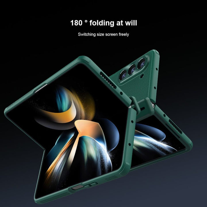 FRATO Fold 5 Collection Samsung Galaxy Z Fold 5 Nillkin Frost Shield With Stand and S Pen Slot Case Cover GREEN