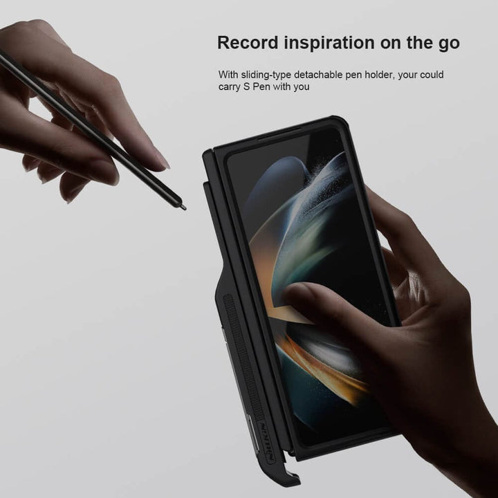FRATO Fold 5 Collection Samsung Galaxy Z Fold 5 Nillkin Frost Shield With Stand and S Pen Slot Case Cover GREEN