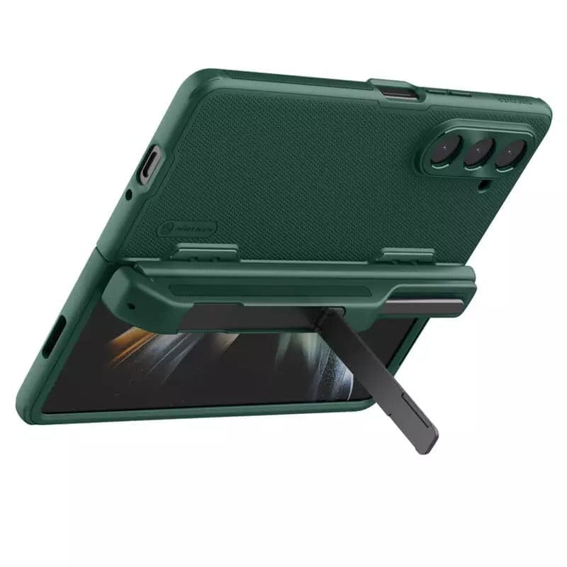FRATO Fold 5 Collection Samsung Galaxy Z Fold 5 Nillkin Frost Shield With Stand and S Pen Slot Case Cover GREEN