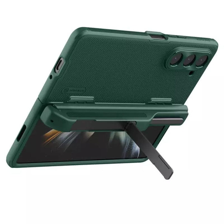 FRATO Fold 5 Collection Samsung Galaxy Z Fold 5 Nillkin Frost Shield With Stand and S Pen Slot Case Cover GREEN