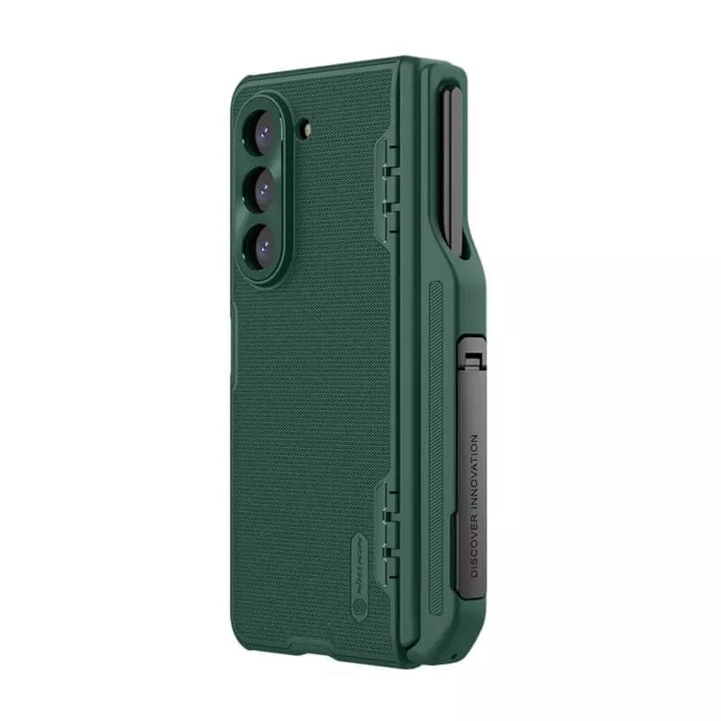 FRATO Fold 5 Collection Samsung Galaxy Z Fold 5 Nillkin Frost Shield With Stand and S Pen Slot Case Cover GREEN