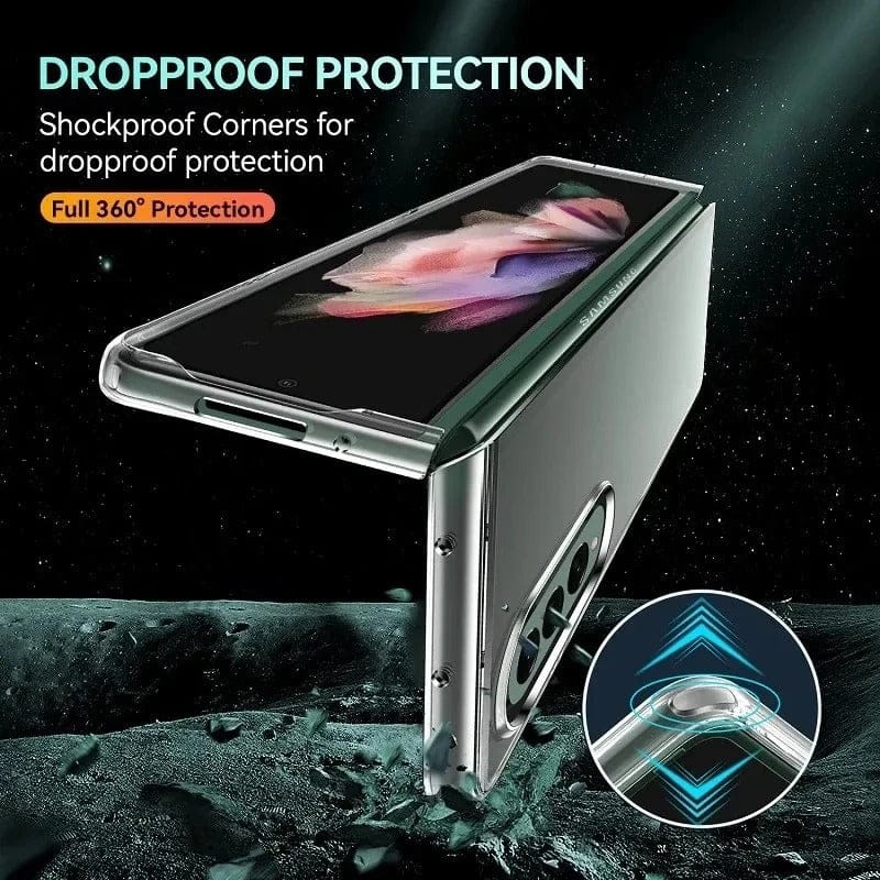 FRATO Fold 5 Collection Samsung Galaxy Z Fold 5 Transparent Cristal Hard Shell Cover Case