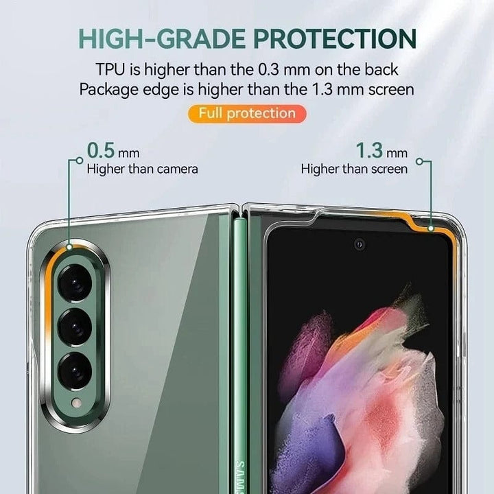 FRATO Fold 5 Collection Samsung Galaxy Z Fold 5 Transparent Cristal Hard Shell Cover Case