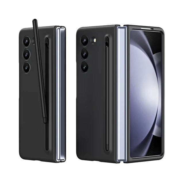 FRATO Fold 6 Collection Black Samsung Galaxy Z Fold 6 Touch Pen Slim Pen Slot Ultra Thin PC Protective Phone Cover