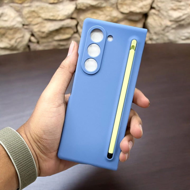 FRATO Fold 6 Collection Blue Samsung Galaxy Z Fold 6 Slim Pen Slot Ultra Thin PC Protective Cover
