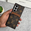 Samsung Galaxy Z Fold 6 Luxury Brand Leather Card Holder Case Cover