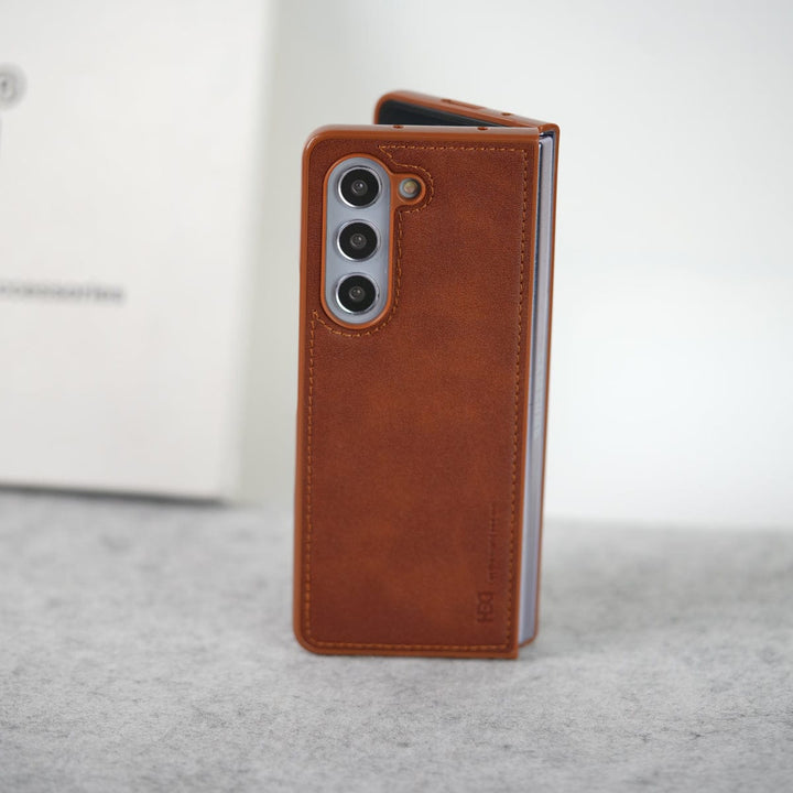 FRATO Fold 6 Collection Brown Samsung Galaxy Z Fold 6 PU Leather Case Cover