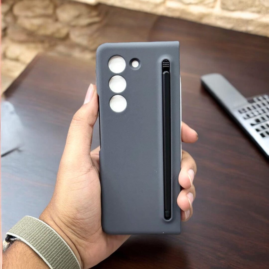 FRATO Fold 6 Collection Dark Grey Samsung Galaxy Z Fold 6 Slim Pen Slot Ultra Thin PC Protective Cover