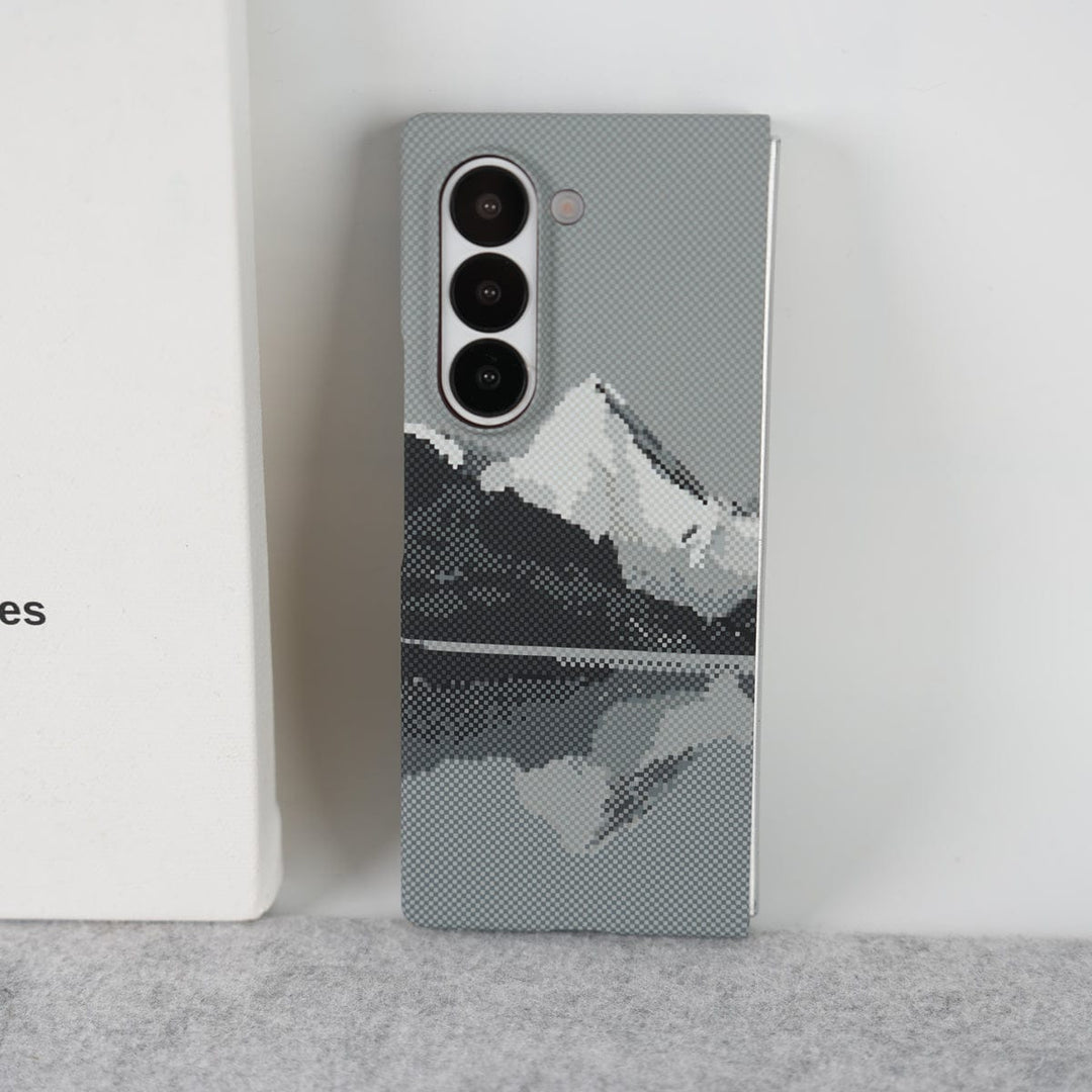 FRATO Fold 6 Collection Design 1 Samsung Galaxy Z fold 6 Carbon Fiber Texture Aramid Design Hard Pc MagSafe Case Cover