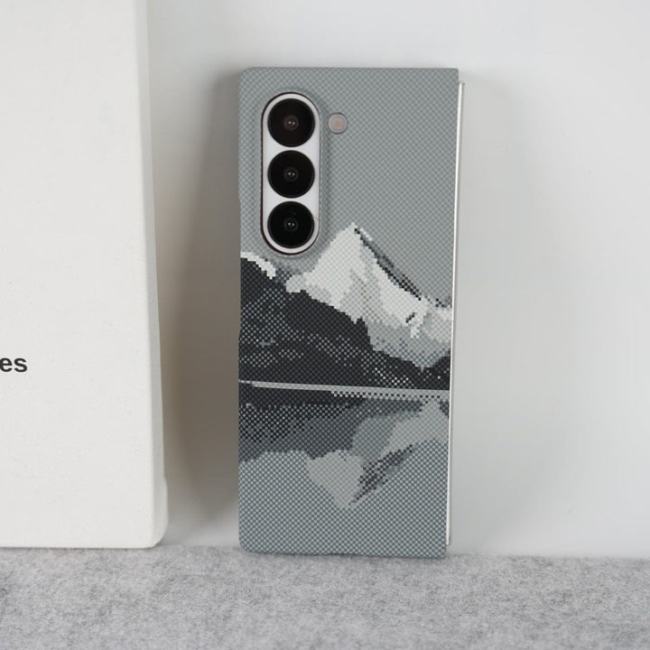 FRATO Fold 6 Collection Design 1 Samsung Galaxy Z fold 6 Carbon Fiber Texture Aramid Design Hard Pc MagSafe Case Cover