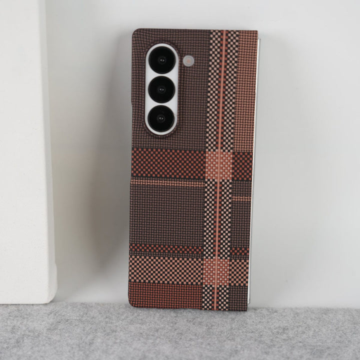FRATO Fold 6 Collection Design 2 Samsung Galaxy Z fold 6 Carbon Fiber Texture Aramid Design Hard Pc MagSafe Case Cover