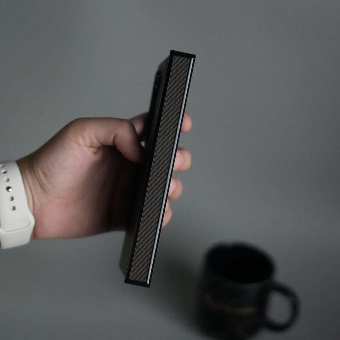 FRATO Fold 6 Collection Galaxy Z Fold 6 Carbon Design MagSafe Cover | Hinge Protection | Front Glass Case