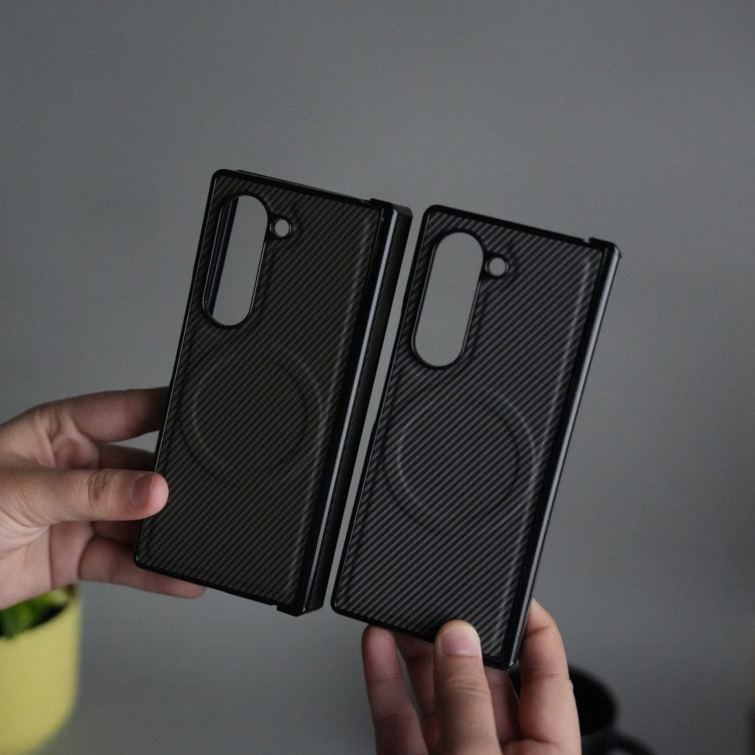 FRATO Fold 6 Collection Galaxy Z Fold 6 Carbon Design MagSafe Cover | Hinge Protection | Front Glass Case