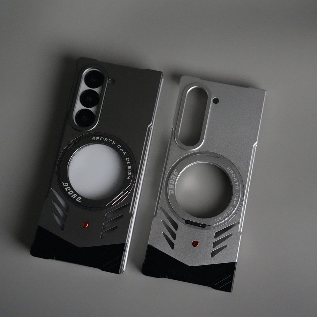 FRATO Fold 6 Collection Galaxy Z Fold 6 Magnetic Aluminum Alloy Metal Rimless Frame Heat Dissipation Stand Phone Case