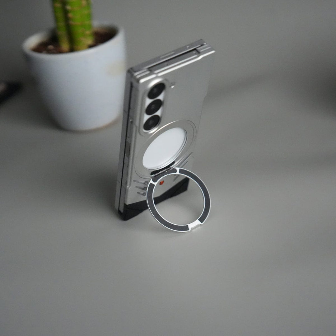 FRATO Fold 6 Collection Galaxy Z Fold 6 Magnetic Aluminum Alloy Metal Rimless Frame Heat Dissipation Stand Phone Case
