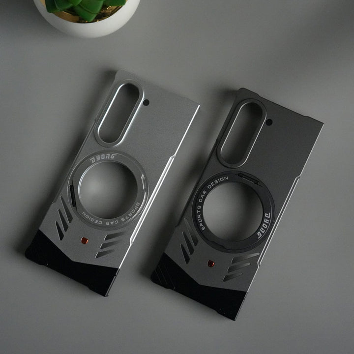 FRATO Fold 6 Collection Galaxy Z Fold 6 Magnetic Aluminum Alloy Metal Rimless Frame Heat Dissipation Stand Phone Case