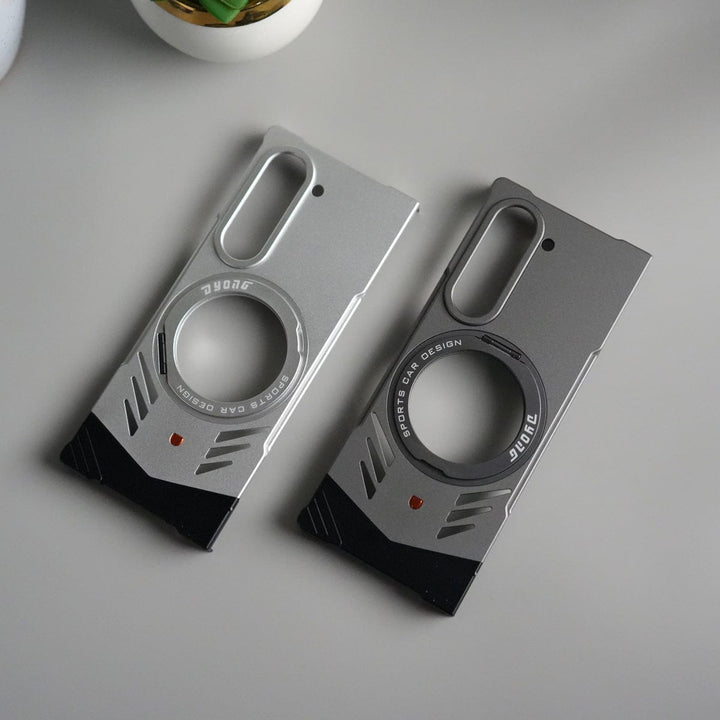FRATO Fold 6 Collection Galaxy Z Fold 6 Magnetic Aluminum Alloy Metal Rimless Frame Heat Dissipation Stand Phone Case