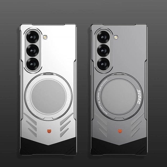 FRATO Fold 6 Collection Galaxy Z Fold 6 Magnetic Aluminum Alloy Metal Rimless Frame Heat Dissipation Stand Phone Case