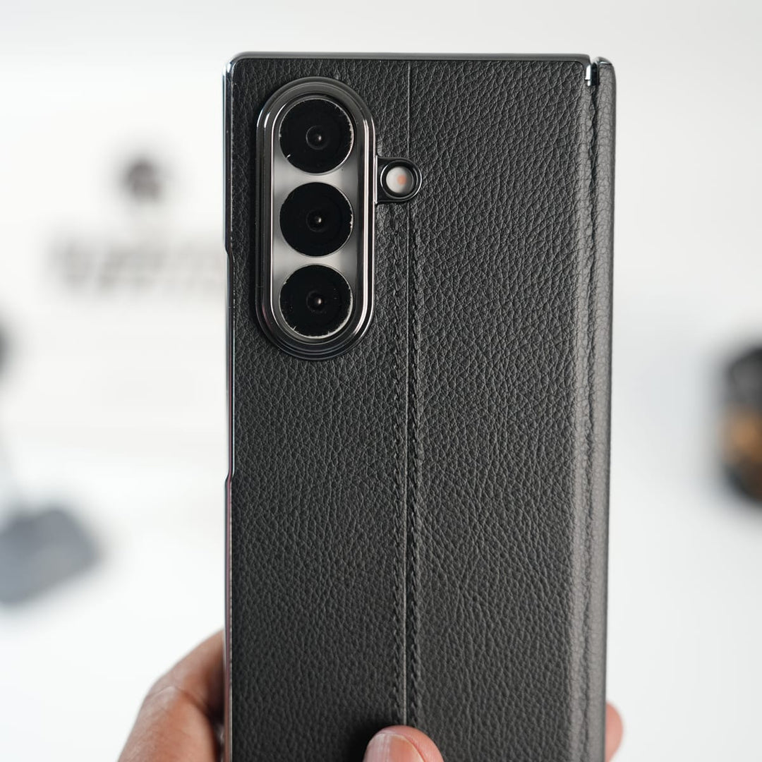 FRATO Fold 6 Collection Galaxy Z Fold 6 Premium Leather Middle Stitch Case | Slim Protective Cover