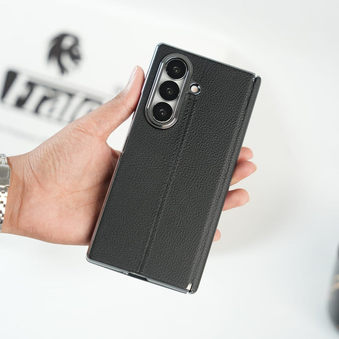 FRATO Fold 6 Collection Galaxy Z Fold 6 Premium Leather Middle Stitch Case | Slim Protective Cover