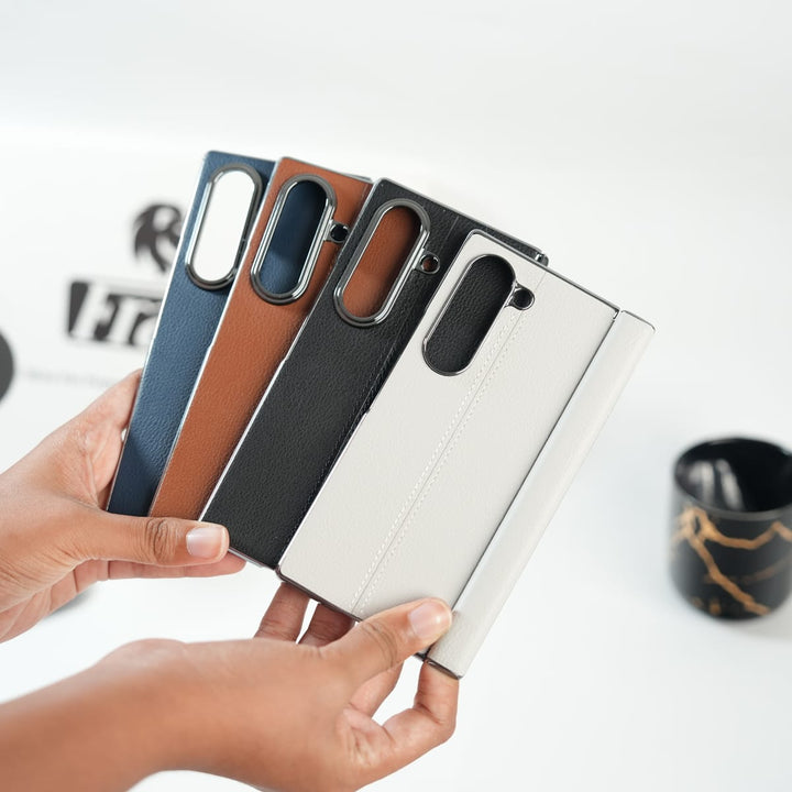 FRATO Fold 6 Collection Galaxy Z Fold 6 Premium Leather Middle Stitch Case | Slim Protective Cover