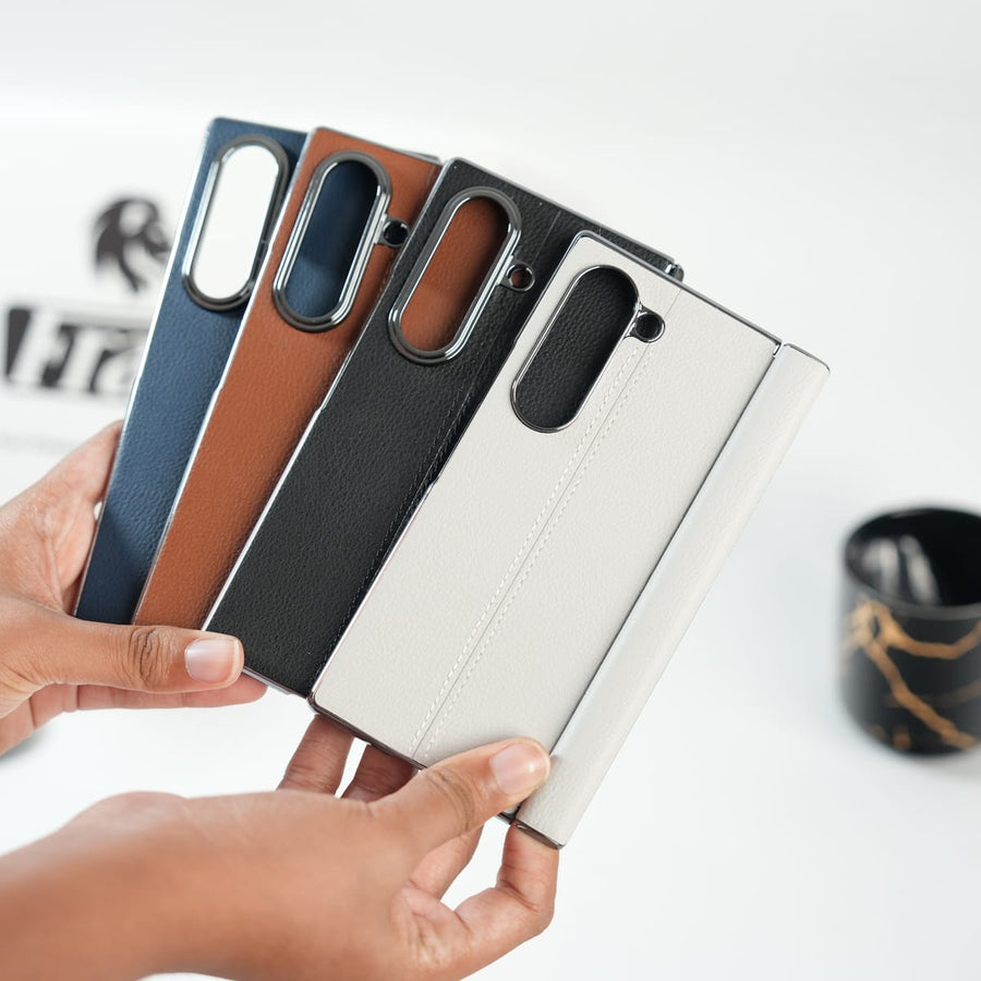 FRATO Fold 6 Collection Galaxy Z Fold 6 Premium Leather Middle Stitch Case | Slim Protective Cover