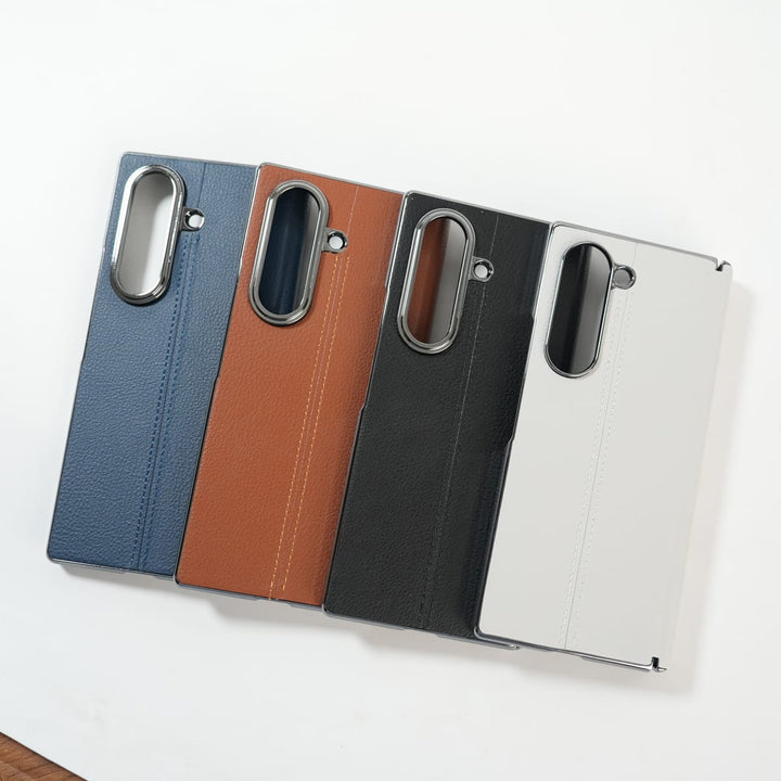 FRATO Fold 6 Collection Galaxy Z Fold 6 Premium Leather Middle Stitch Case | Slim Protective Cover